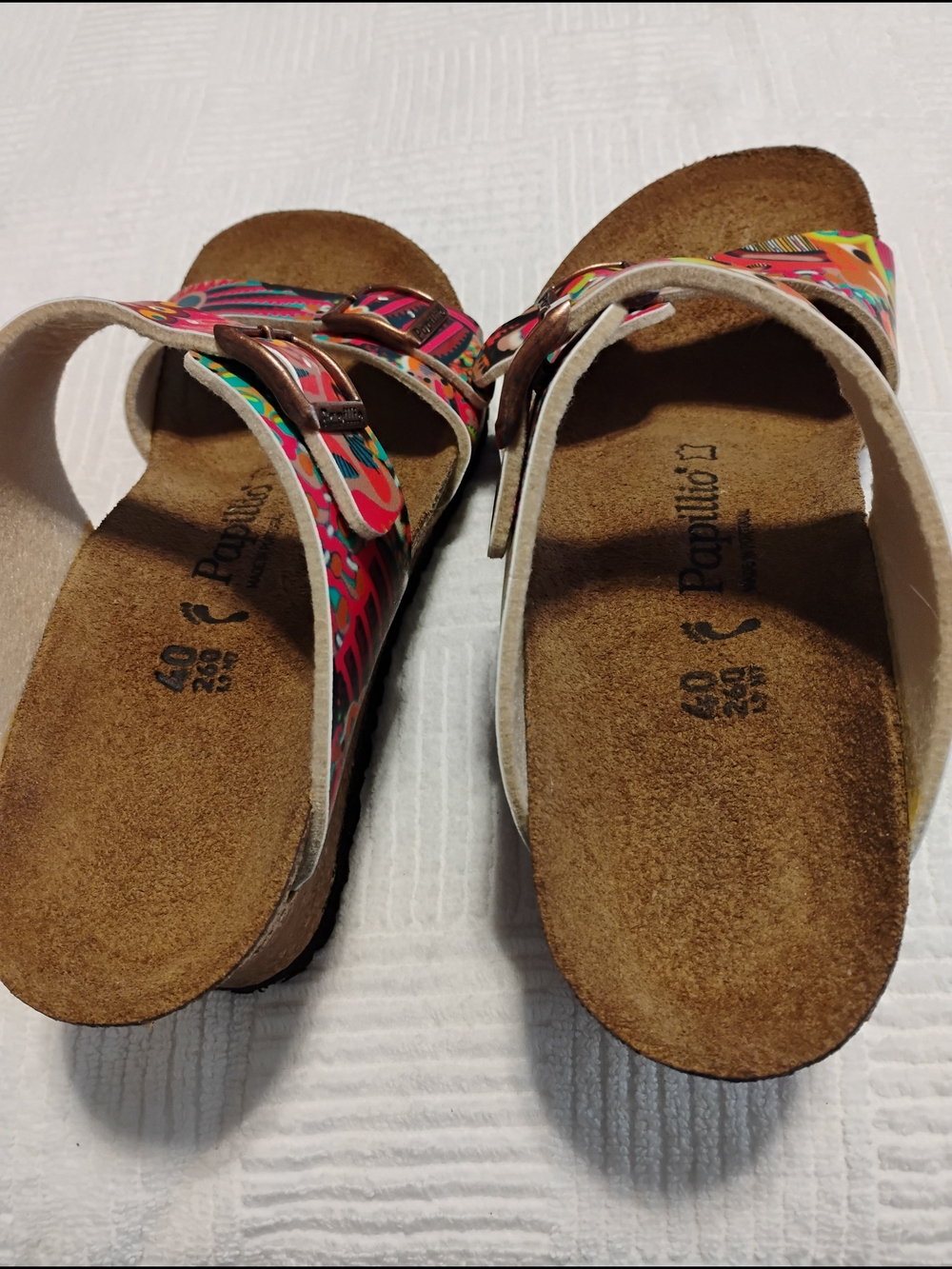 Papillio By Birkenstock MulticolorCork Wedge Sandals. Size 9- 9.5 Wide - Picture 9 of 12